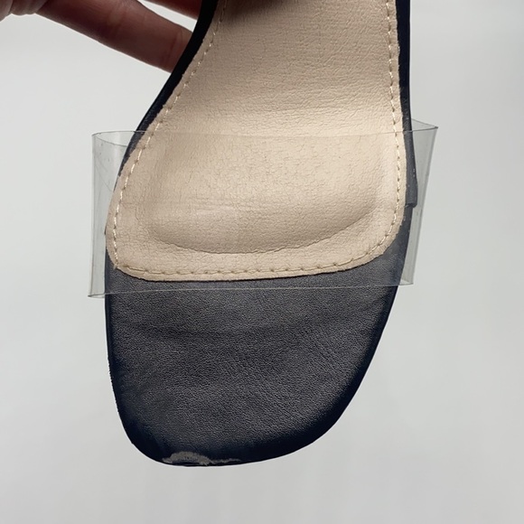 French Connection - Clear Straps Black Heels Size 6 - Picture 10 of 14